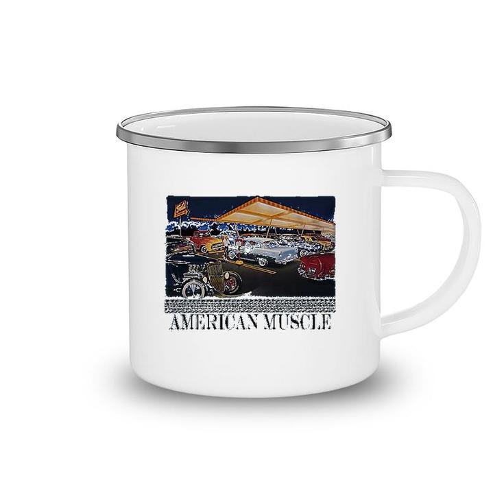 American Muscle Classic Hotrod Car Truck Drive In Cruise Graphic Camping Mug