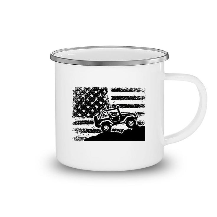 American Us Flag Camping Mug