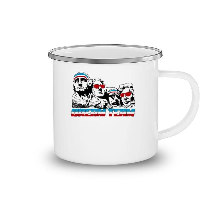 American Usa Flag Dream Team Funny Patriotic Retro Vintage Camping Mug