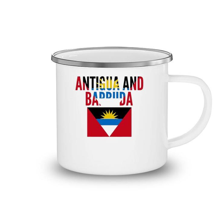 Antiguan Gift - Antigua And Barbuda Country Flag Camping Mug