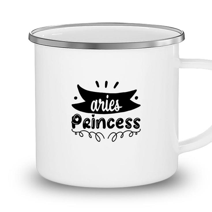 Aries Girl Black Princess For Cool Black Art Birthday Gift Camping Mug