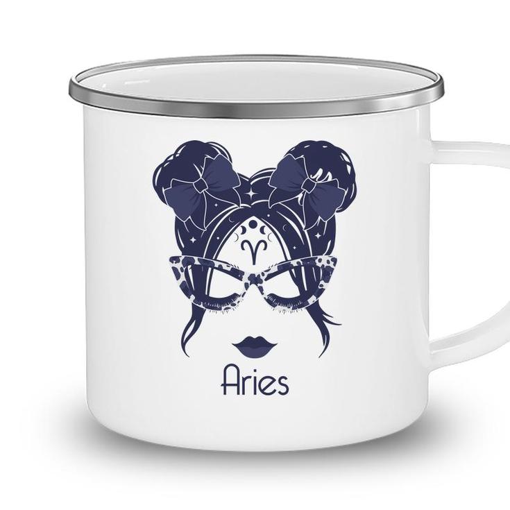 Aries Girl Blue Fairy Beautiful Girl Gift For Women Birthday Gift Camping Mug