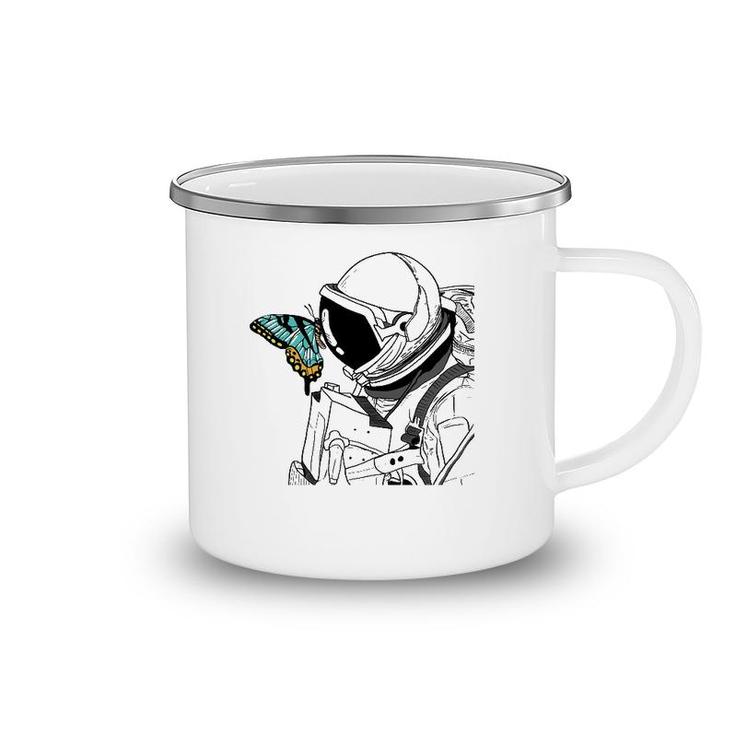 Astronaut Butterfly Art Cute Spaceman Insect Surrealism Gift Camping Mug