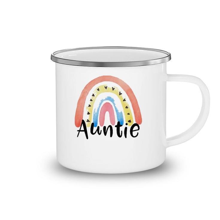 Auntie Rainbow For Women Aunt Christmas Mother's Day Niece  Camping Mug
