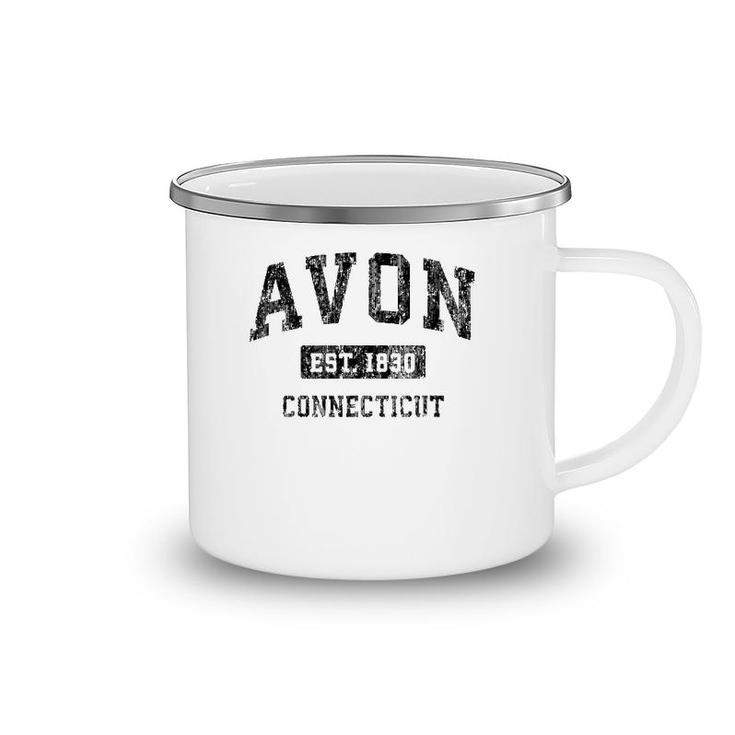 Avon Connecticut Ct Vintage Sports Design Black Design Camping Mug