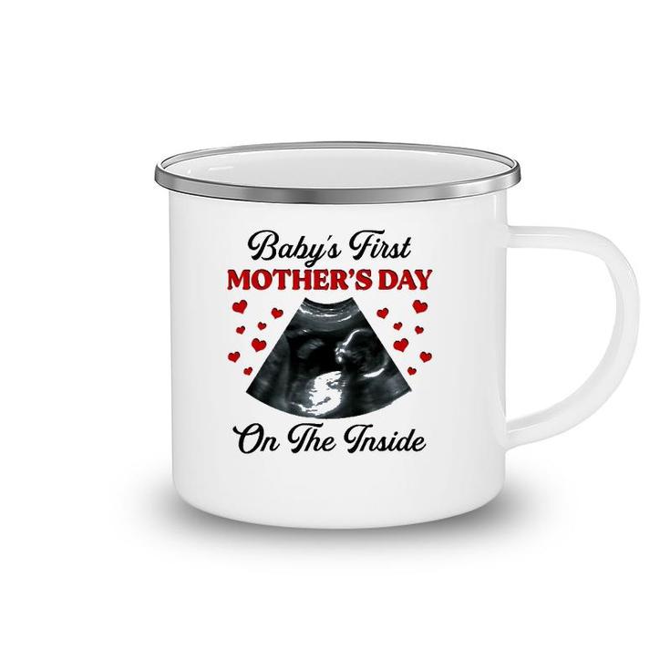 Baby's First Mother's Day On The Inside Ultrasonography Baby Camping Mug
