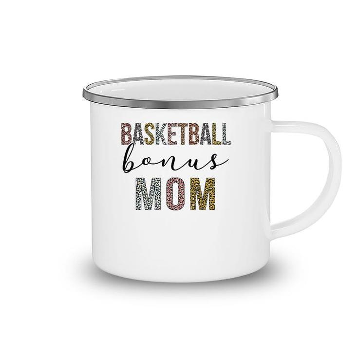 Basketball Bonus Mom Basketball Mom Leopard Mother's Day Camping Mug