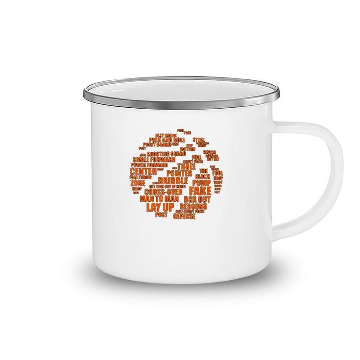 Basketball Terms Motivational Word Cloud Camping Mug
