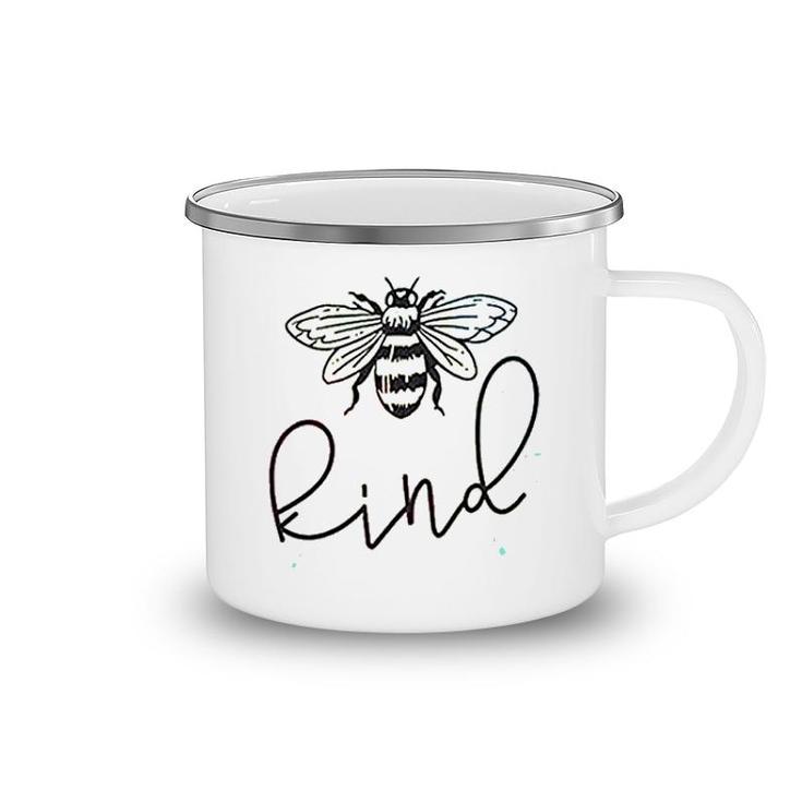 Be Kind Funny Bee Print Graphic Camping Mug