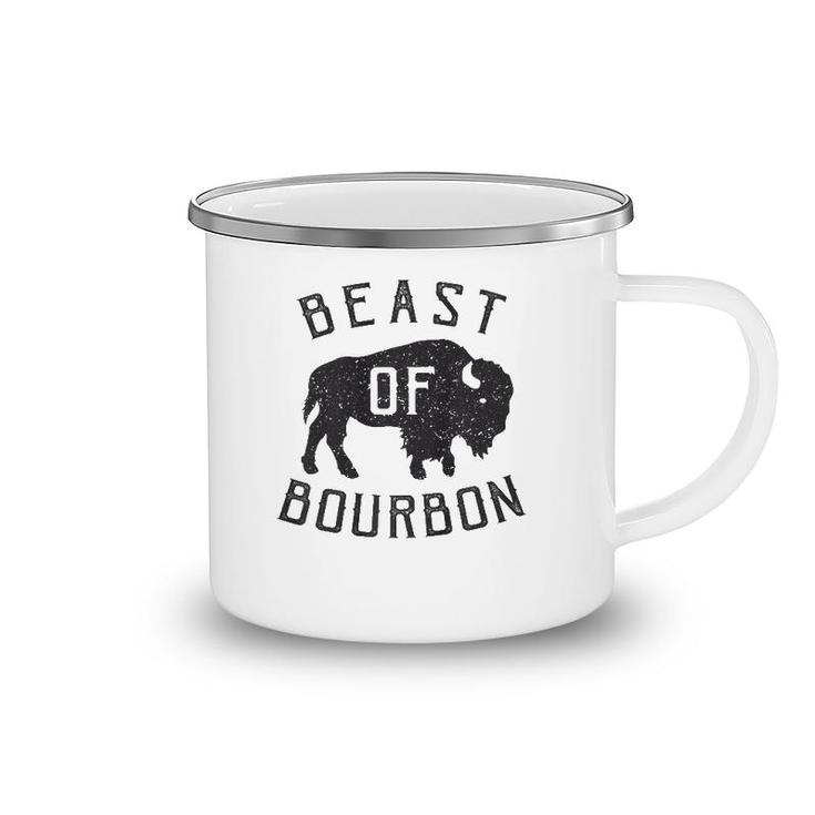 Beast Of Bourbon Drinking Whiskey  Bison Buffalo Party Camping Mug