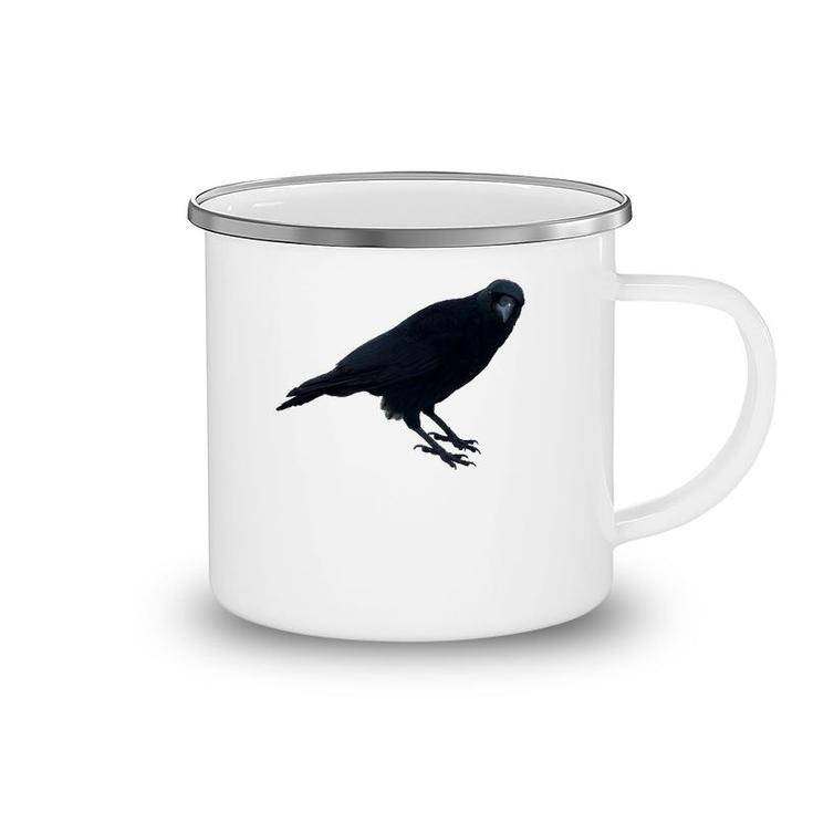 Beautiful Curious Black Crow Raven Bird Silhouette Camping Mug