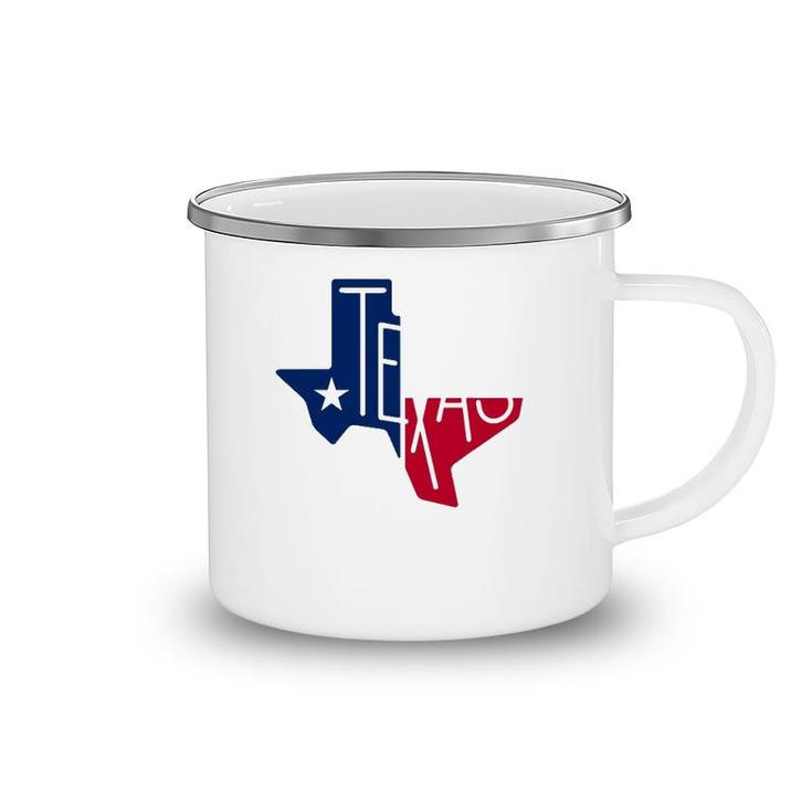 Beautiful Texas State Flag Star Silhouette Camping Mug