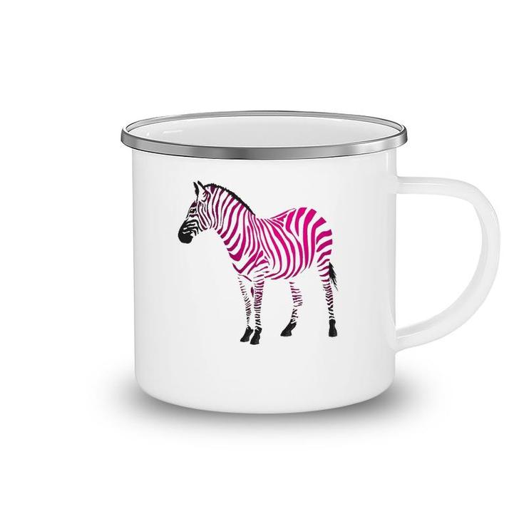 Beautiful Zebra Pink Sassy Art Camping Mug