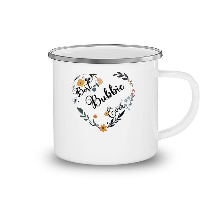 Best Bubbie Ever Heart Flower Blessed Grandma Mother's Day Camping Mug