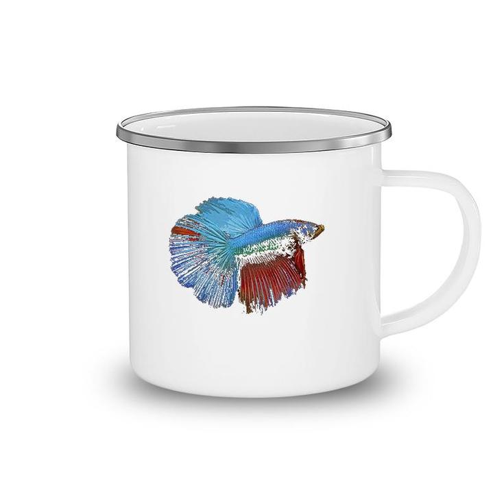 Betta Fish Graphic Colorful Camping Mug