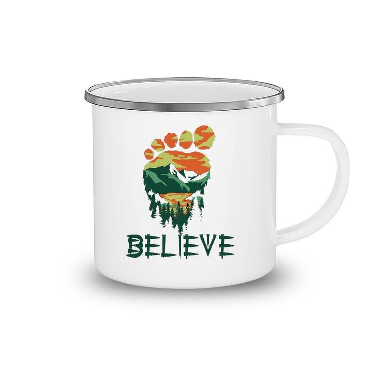 Bigfoot Sasquatch Foot Yeti Believe Camping Hiking Lover Camping Mug