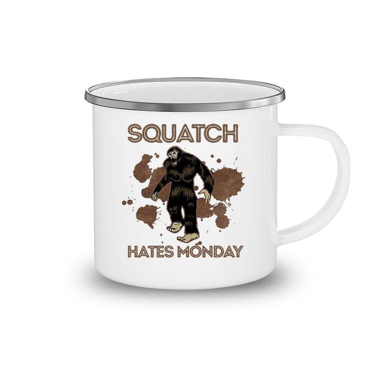 Bigfoot Squatch Hates Monday Camping Mug