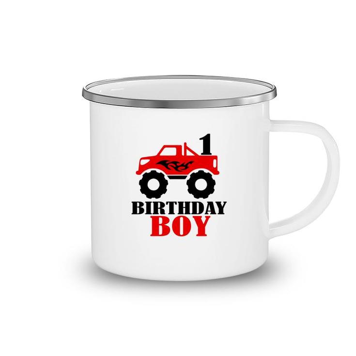 Birthday Boy Truck 1St Birthday Red Art Gifts Camping Mug