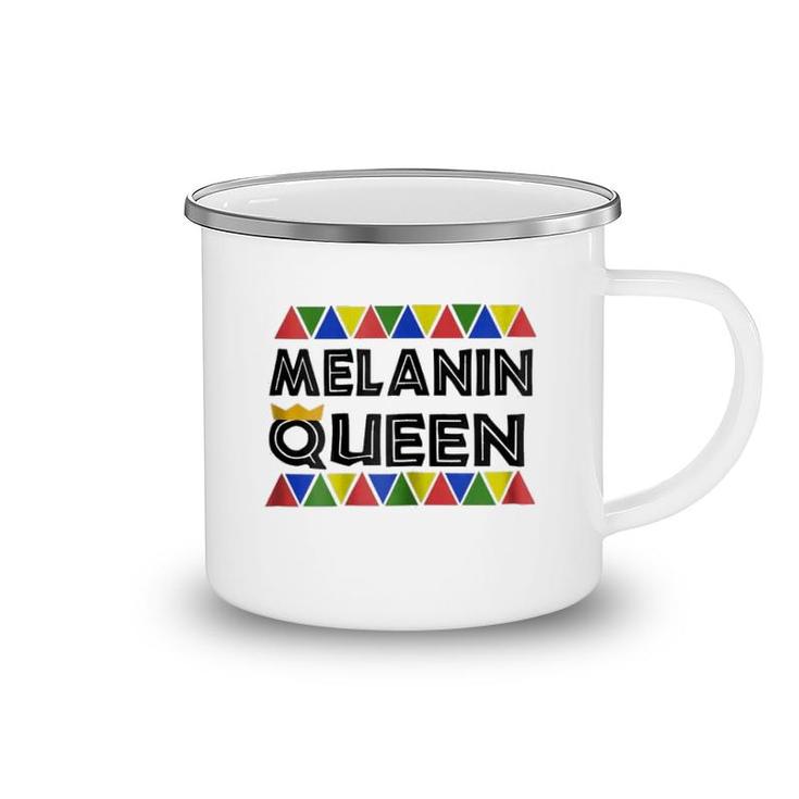 Black History Proud Black Melanin Queen Camping Mug