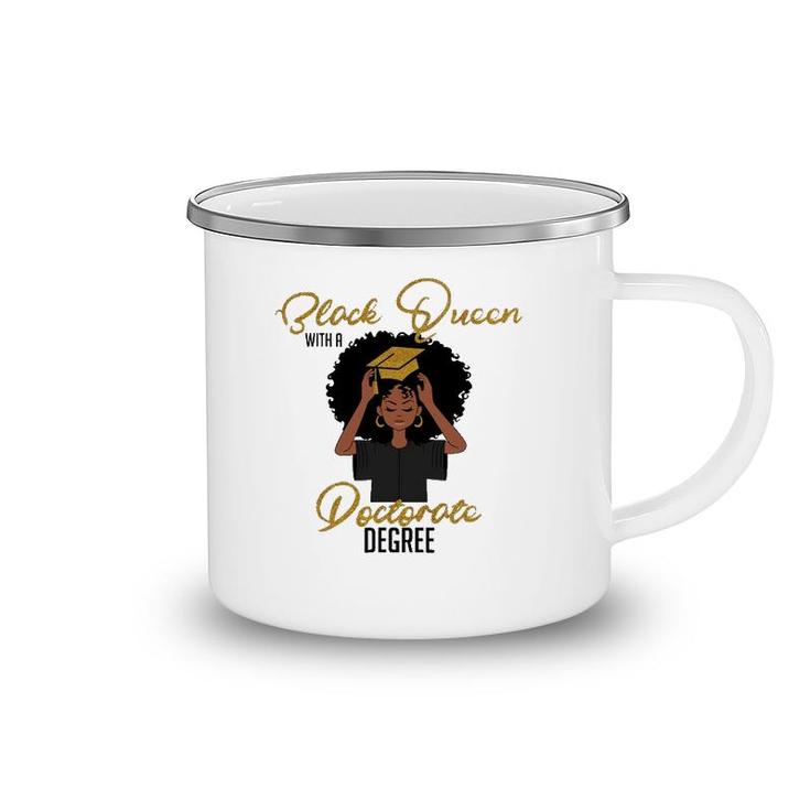 Black Queen With A Doctorate Degree Graduation Camping Mug