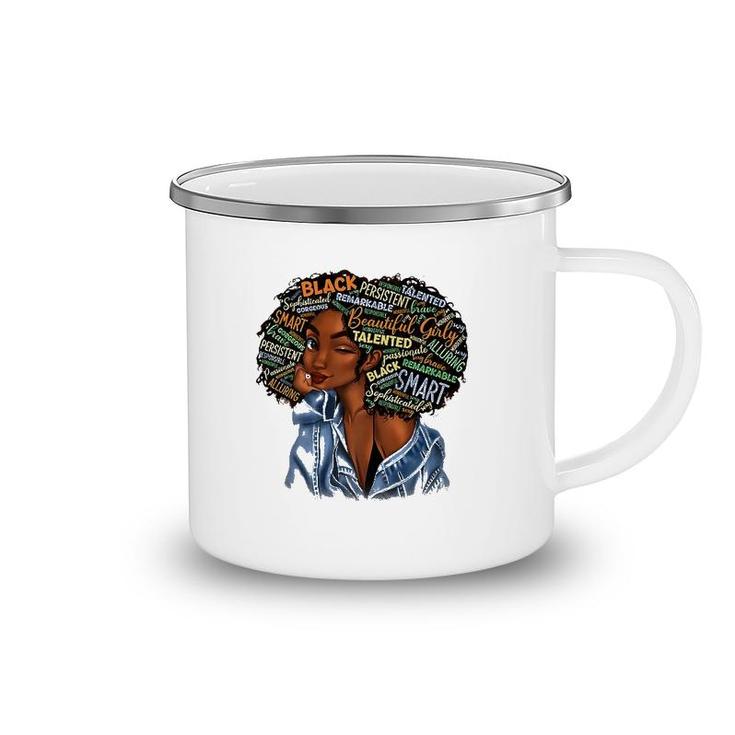Black Smart Girls Afro Love Melanin African American Women Camping Mug