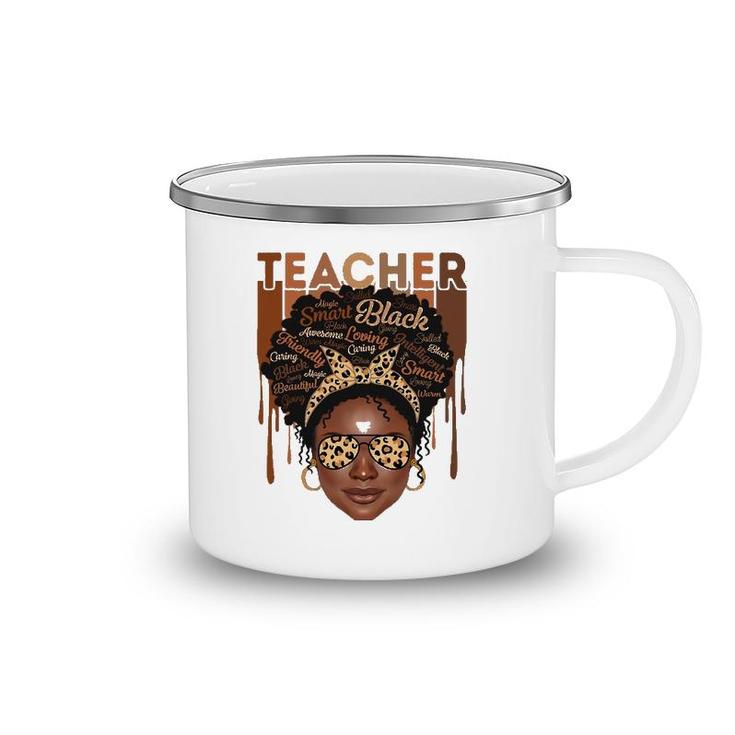 Black Woman Teacher Afro Smart African American Love Melanin Camping Mug