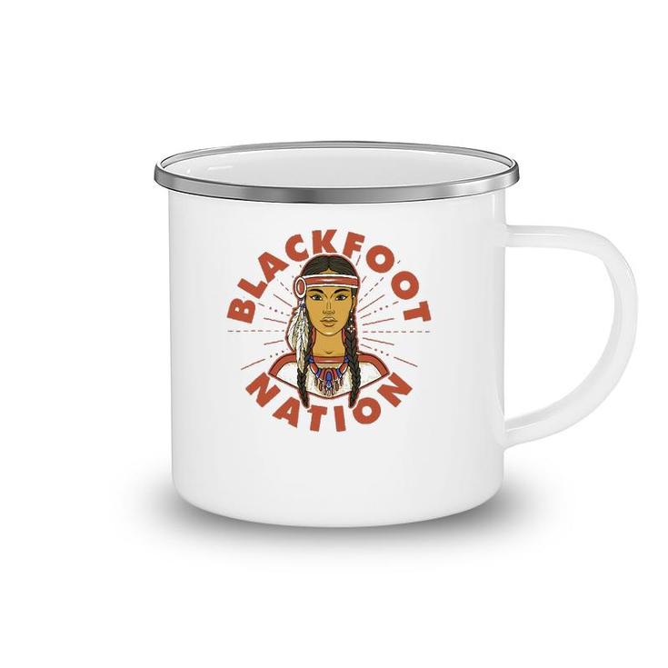 Blackfoot Nation Proud Native American Woman Blackfoot Tribe Camping Mug