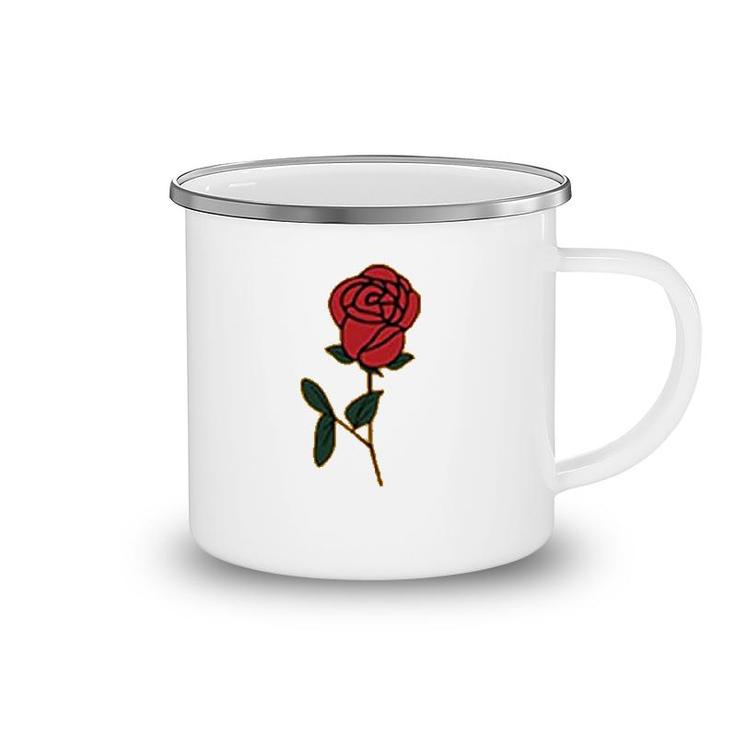 Blackmyth Cute Graphic Rose Camping Mug