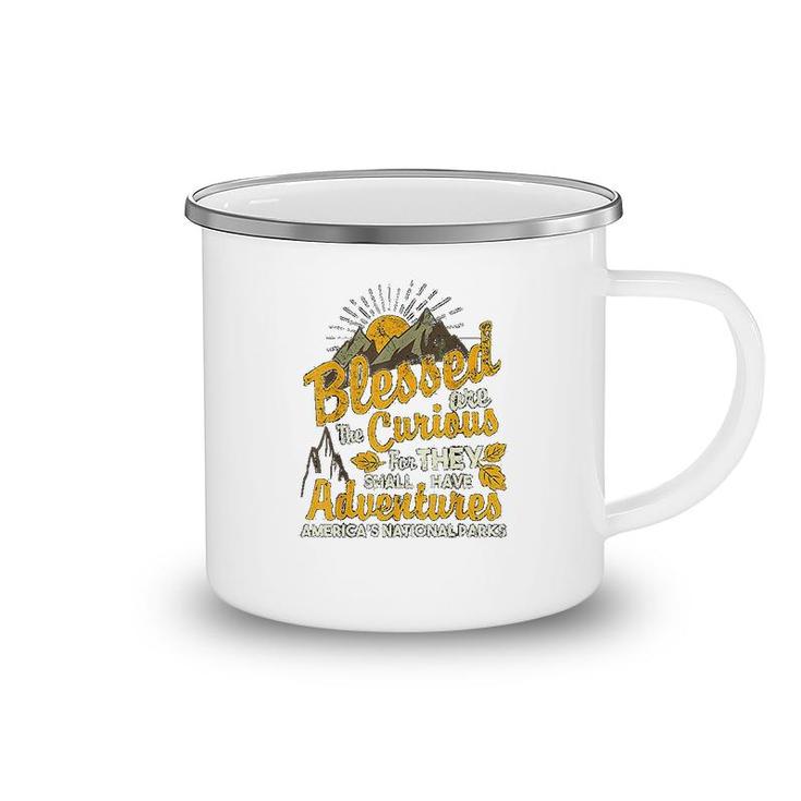 Blessed Are The Curious National Parks Camping Mug