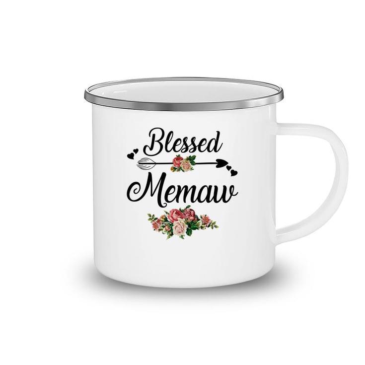 Blessed Memaw Flower Camping Mug