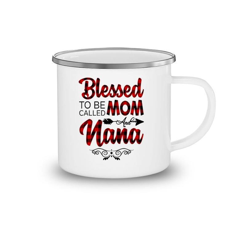 Blessed To Be Called Mom And Nana  Floral Grandma Camping Mug