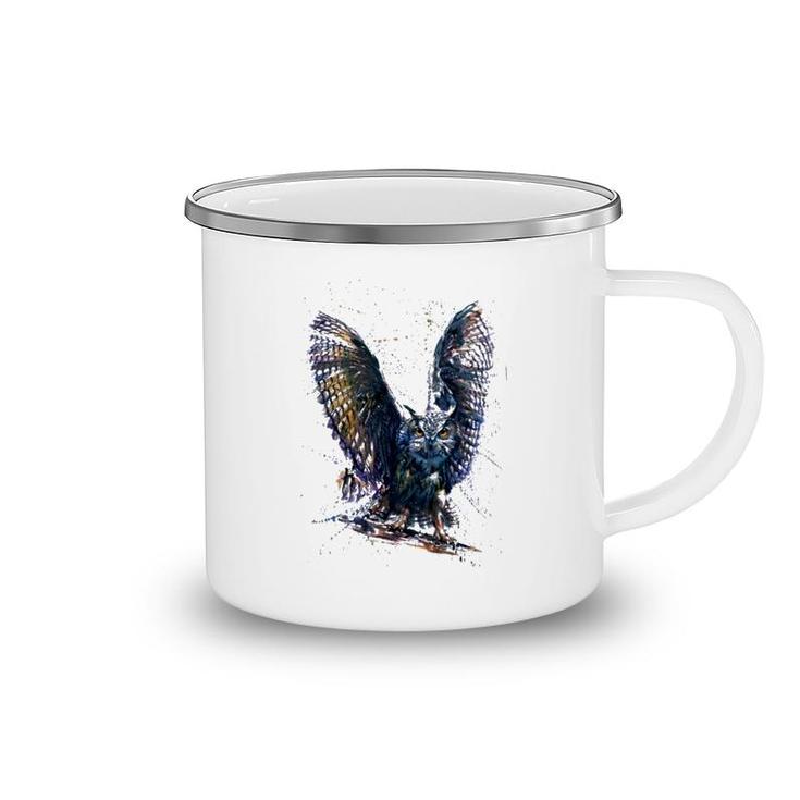 Blue Owl Camping Mug