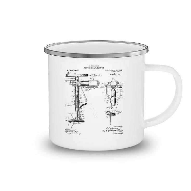Boat Motor Patent Print Drawing Camping Mug