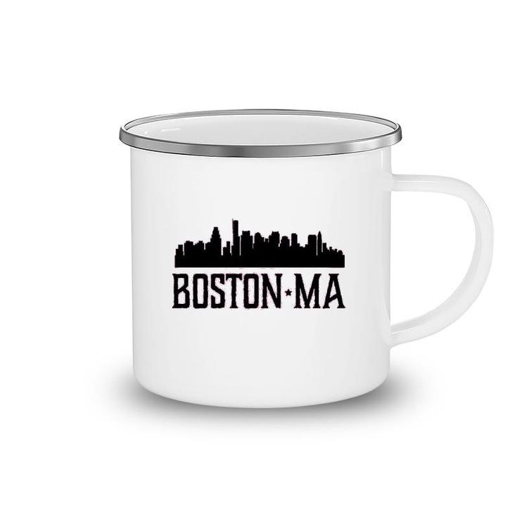 Boston Massachusetts Skyline City Camping Mug