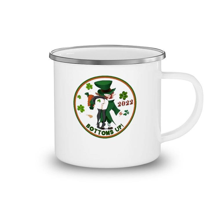 Bottoms Up Leprechaun St Patrick's Day Funny 2022 Ver2 Camping Mug