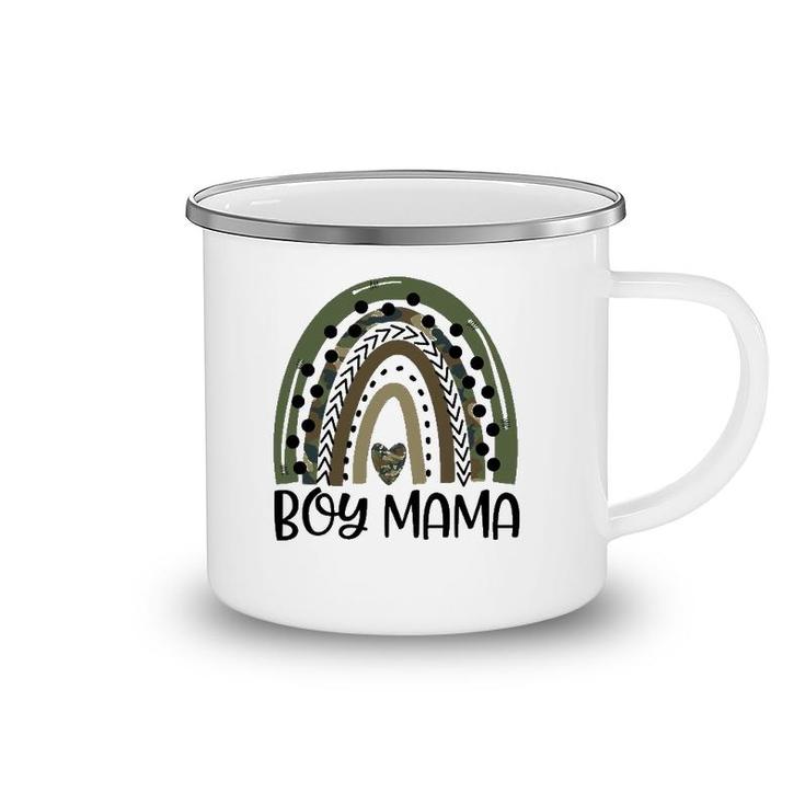 Boy Mom Rainbow Camo Leopard Funny Mom Mothers Day Gift Camping Mug
