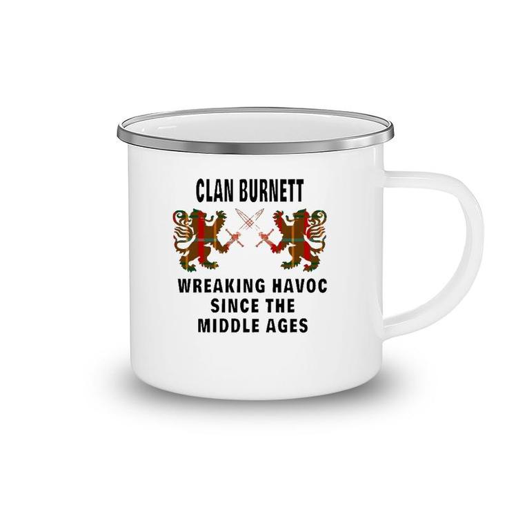 Burnett Scottish Clan Family Kilt Tartan Lion Camping Mug