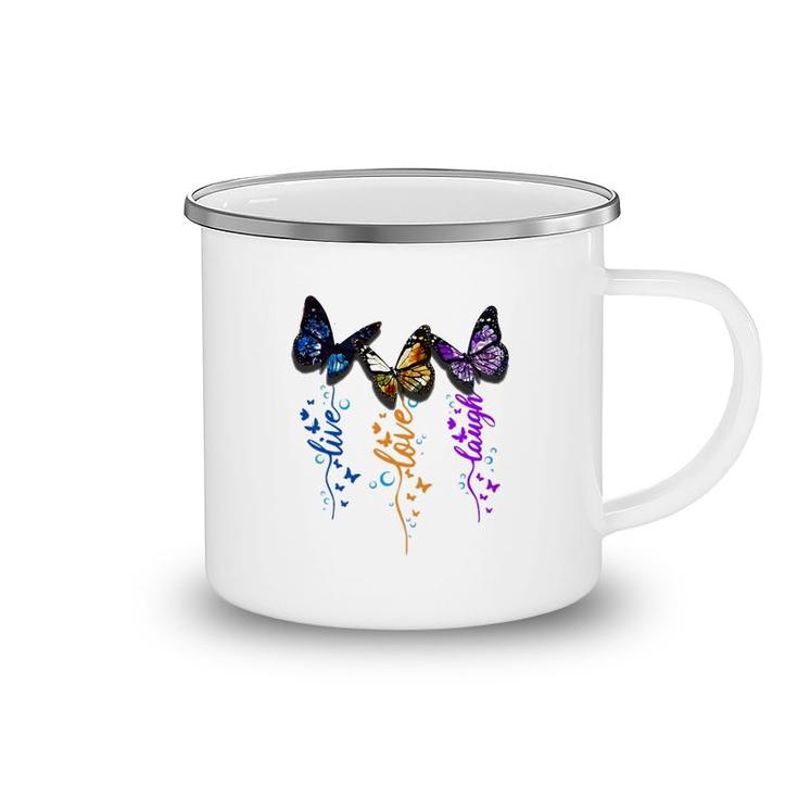 Butterfly Live Love Laugh Camping Mug