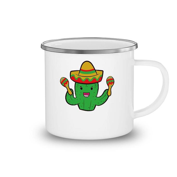 Cactus With Sombrero Cinco De Mayo Mexican Cactus Camping Mug