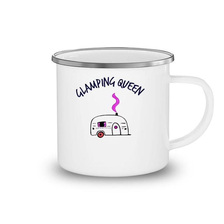 Camping And Glamping Tees Glamping Queen Happy Glamper Tee Camping Mug