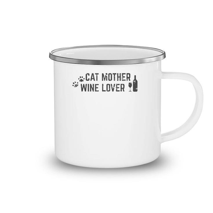 Cat Mother Wine Loverfor Women Ladies Camping Mug