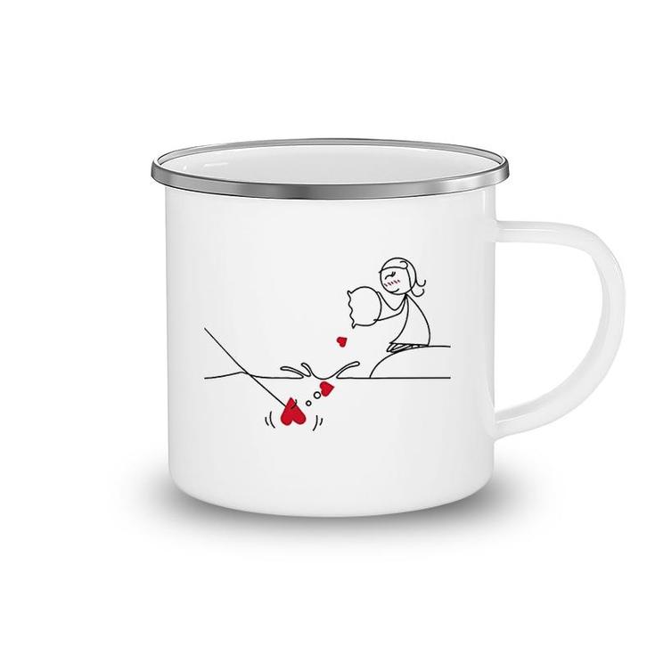 Catch My Heart Couples Funny Camping Mug