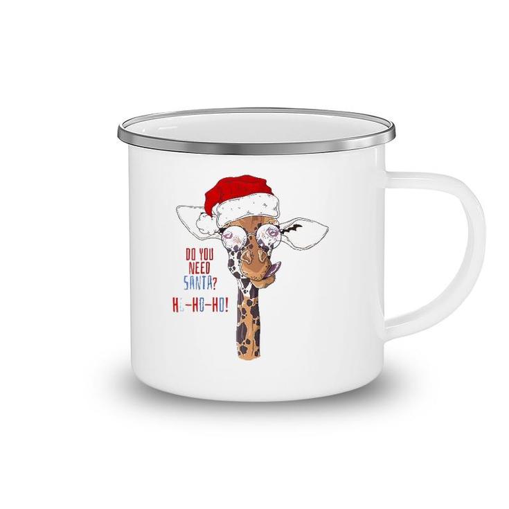 Christmas New Year Holiday , Xmas Santa Claus Giraffe Raglan Baseball Tee Camping Mug
