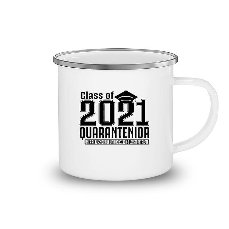 Class Of 2021 Quarantenior Funny Graduate Camping Mug