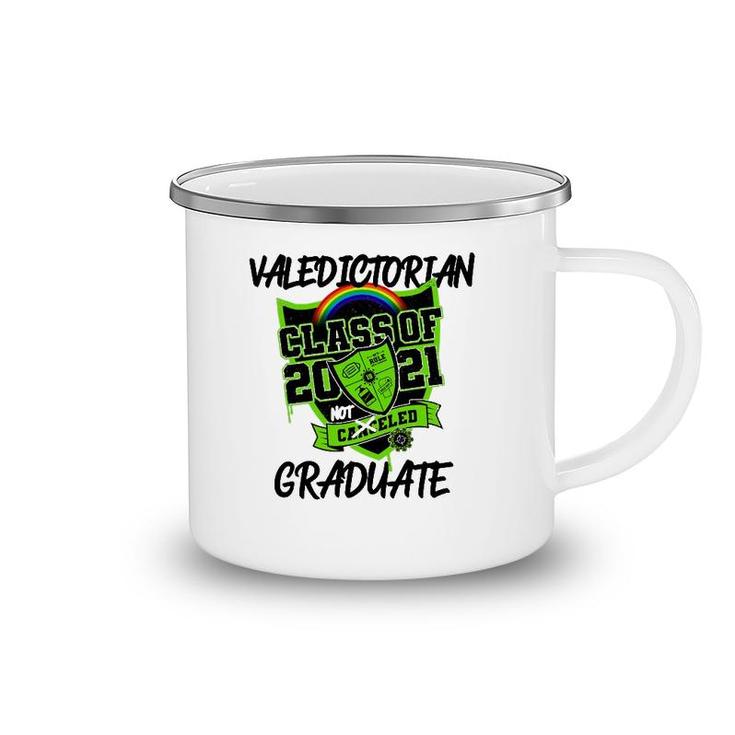 Class Of 2021 Valedictorian Graduate Student Funny Camping Mug