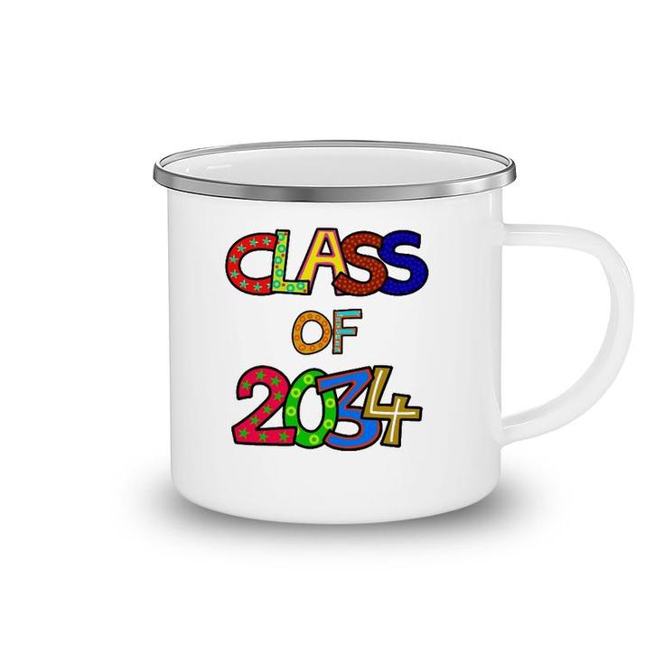 Class Of 2034 Preschool Graduation Pre-K Kindergarten Kids Camping Mug