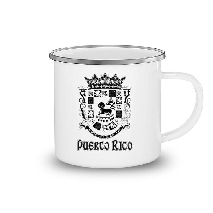 Coat Of Arms Puerto Rico Souvenir Gift Puerto Rican Vacation  Camping Mug