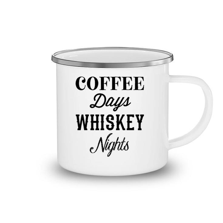 Coffee Days Whiskey Nights  Cheers Y'all Day Drinking Camping Mug