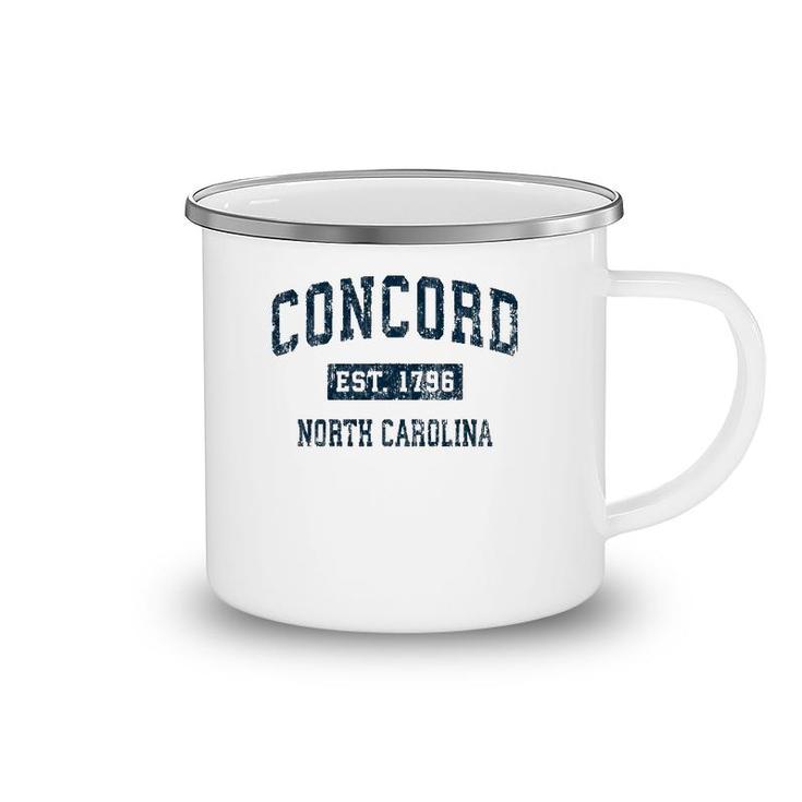 Concord North Carolina Nc Vintage Sports Design Navy Print Camping Mug