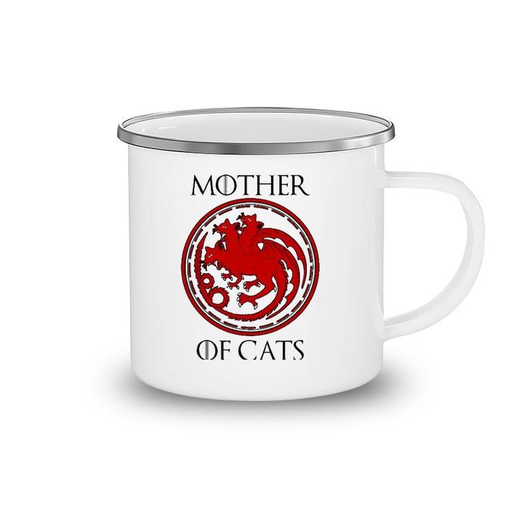 Cool Mother Of Cats Design For Cat And Kitten Enthusiasts Camping Mug